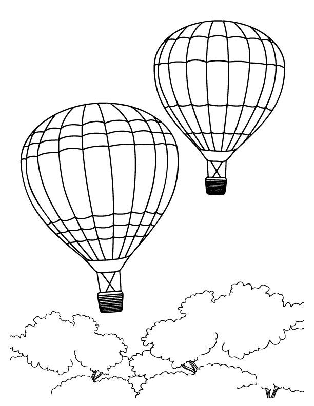 Plansa de colorat cu Balon Zburator 71 69